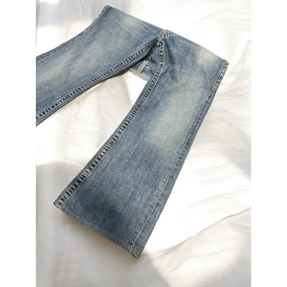 Vintage True Religion Y2K 90s Jeans Bootcut Women's US 33 Denim Distressed